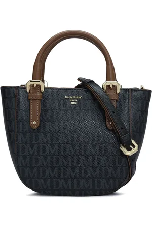 Da Milano Women Brand Logo Printed Leather Handheld Bag