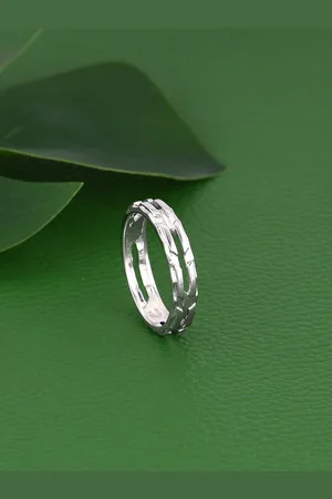 GIVA Men 925 Sterling Silver Rhodium-Plated Finger Ring