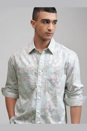 Highlander Men Printed Utility Pocket Oversized Overshirt