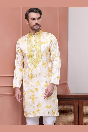 Jompers Mandarin Collar Floral Embroidered Thread Work Straight Kurta
