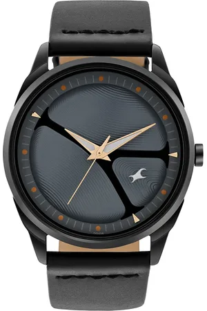 Fastrack Women Brass Dial & Leather Straps Analogue Watch 3273NL04