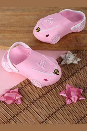 PASSION PETALS Girls Pink Printed PU Clogs