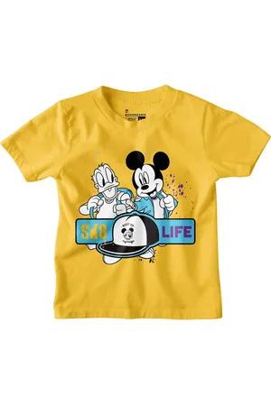 BonOrganik Boys Cotton Mickey Mouse Printed T-shirt