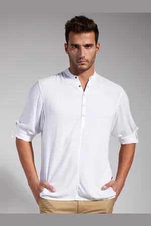 Identiti Men White Slim Fit Casual Shirt