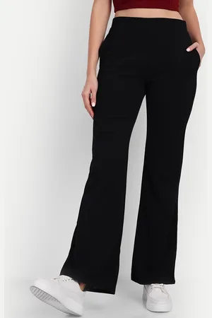 Broadstar Women Relaxed Flared High-Rise Non Iron Stretchable Bootcut Trousers