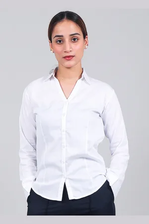 Blue Bird Classic Spread Collar Long Sleeves Opaque Casual Shirt