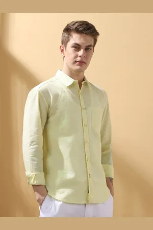 Dennis Lingo Men Self Design Spread Collar Full Sleeves Casual Shirt