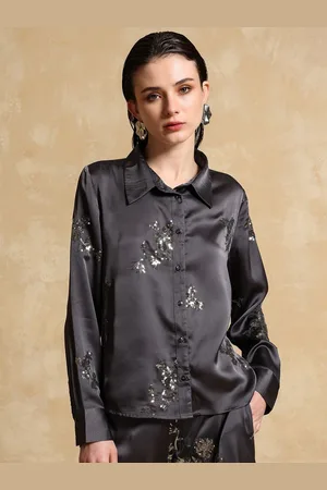 Kazo Women Floral Opaque Party Shirt
