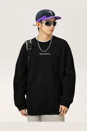 HERE&NOW Men Typography Printed Pullover Sweatshirt