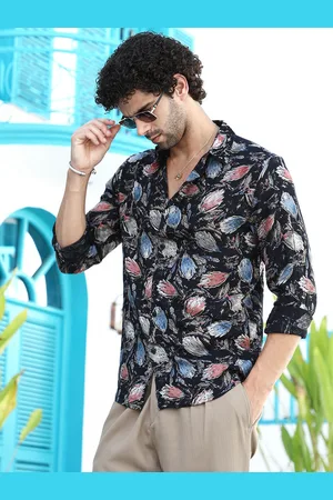 Campus Men Comfort Opaque Printed Casual Shirt