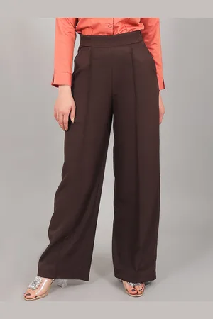 Blue Bird Women High-Rise Pleated Trousers
