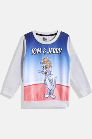 Eteenz Boys Tom & Jerry Printed Cotton Sweatshirt