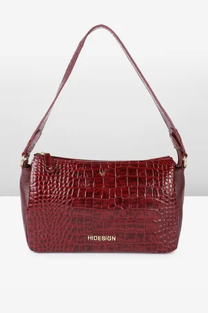 Hidesign Animal Textured Leather Structured Shoulder Bag