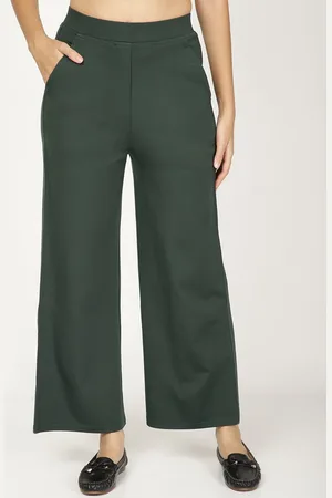 FUTURO REMOTO GIOIELLI Women Smart Loose Fit Mid-Rise Parallel Trousers