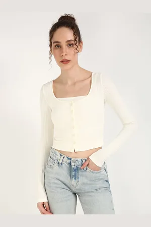 Calvin Klein Ribbed Fitted Crop Top