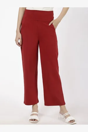 Spiffy Women Smart Loose Fit High-Rise Trouser