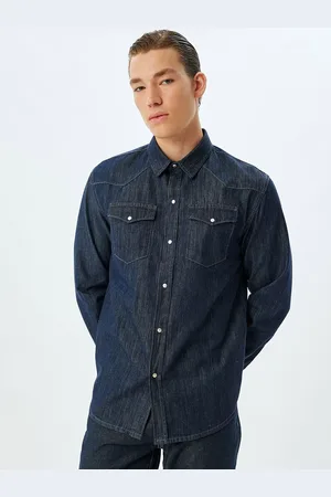Koton Men Denim Jacket with Patchwork