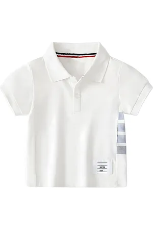 BAESD Kids Polo Collar Short Sleeves Cotton T-shirt