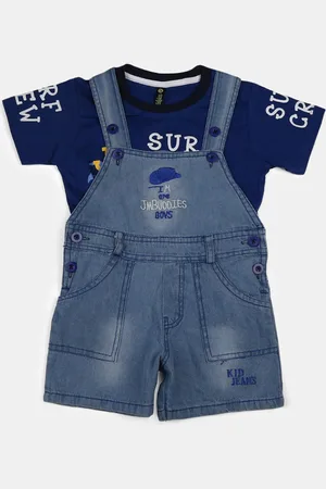 V-Mart Unisex Kids Blue Printed T-shirt with Shorts