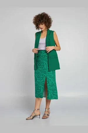 KIABI Women Printed A-line Midi Skirts