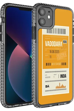 DailyObjects Black & Yellow Printed Vadodara City Tag Hybrid Clear iPhone 11 Phone Case