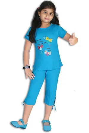 BAESD Girls Printed T-shirt with Capris