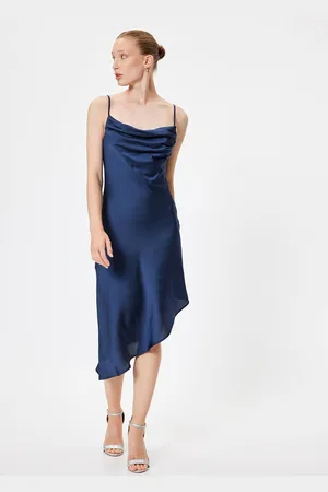Koton Women Shoulder Straps A-Line Midi Dress