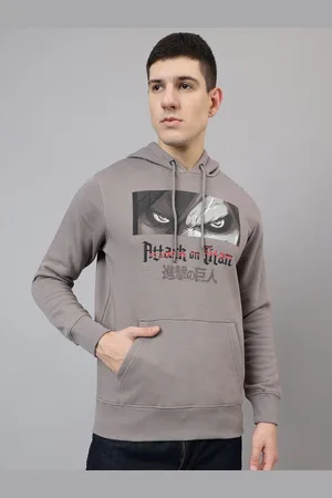 Free Authority Men Attack On Titans Printed Regular Fit Hoodie