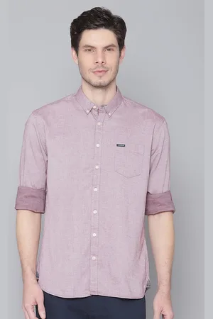 Lindbergh Men Mauve Slim Fit Casual Shirt