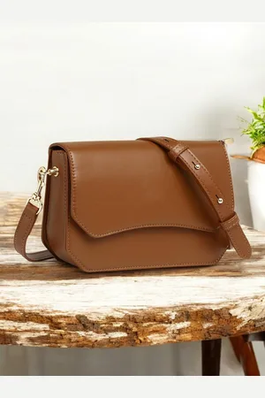 EXOTIC Women Solid Crossbody Leather Sling Bag