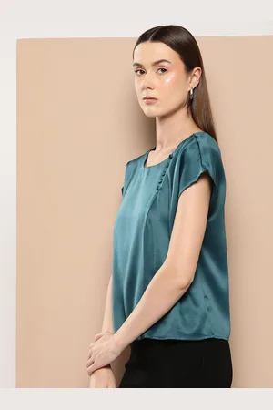 Chemistry Extended Sleeves Satin-Finish Top