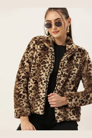DressBerry Animal Print Faux Fur Tailored Jacket