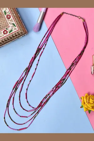 Bamboo Tree Jewels Beaded Statement Tribal Necklace