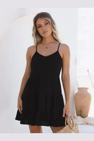 DressBerry Black Fit & Flare Mini Dress