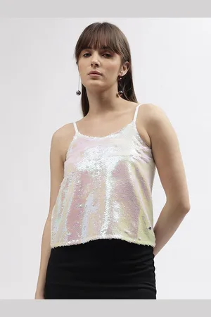 Elle Sequined Embellished Tank Top