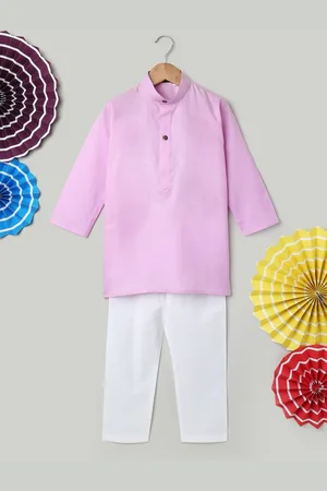 BownBee Boys Regular Pure Cotton Kurta with Pyjamas & With Dupatta