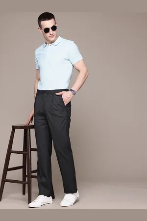 Nautica Men Flex Waistband Classic Fit Pleated Formal Trousers