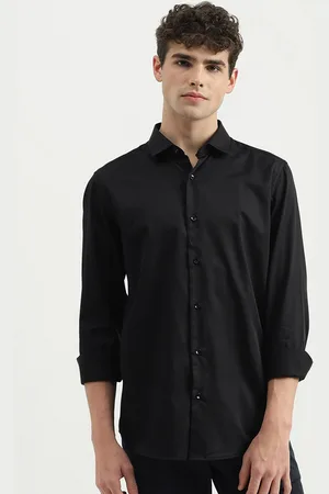 Benetton Slim Fit Spread Collar Long Sleeves Casual Shirt
