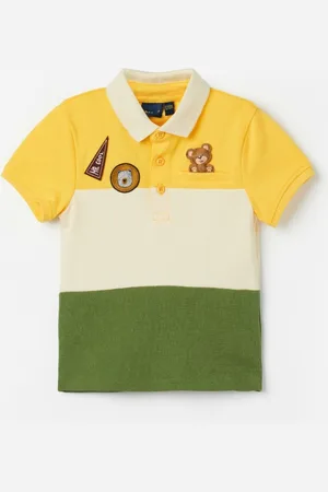Lifestyle Boys Printed Polo Collar Applique T-shirt