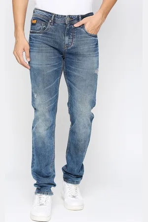 Being Human Men Mid Rise Slim Fit Low Distress Heavy Fade Jeans