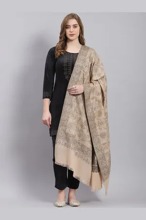 Monte Carlo Women Woven Design Pure Wool Shawl
