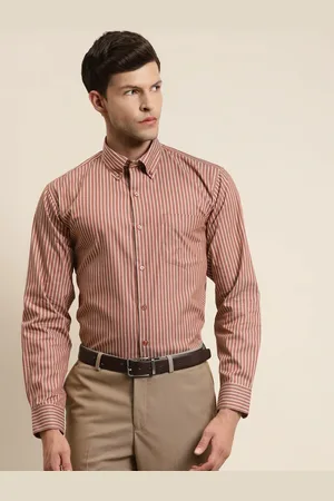 HANCOCK Men Blue Slim Fit Formal Shirt