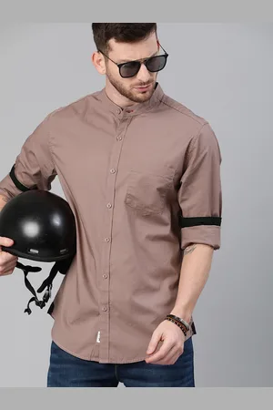 Roadster Men Mauve Regular Fit Solid Casual Shirt