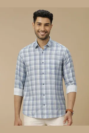 Linen Club Men Checked Contemporary Slim Fit Casual Shirt