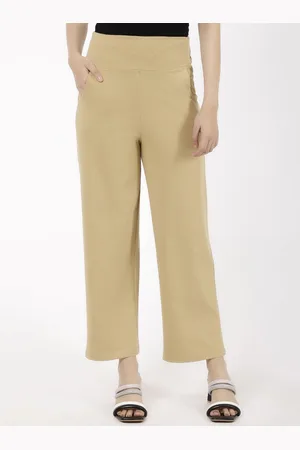 Spiffy Women Solid Smart Loose Fit Mid-Rise Parallel Trousers