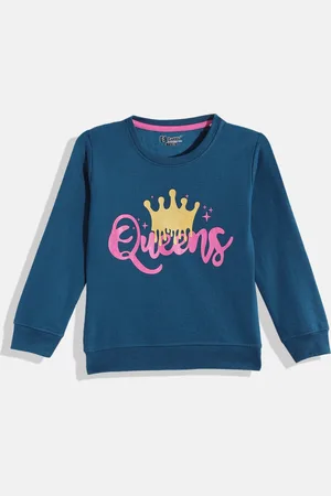 Eteenz Girls Printed Premium Cotton Sweatshirt