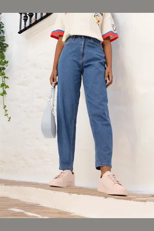 DressBerry Women Modern Grunge Relaxed Baggy Fit Jeans