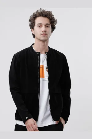 Highlander Men Black Solid Bomber Jacket