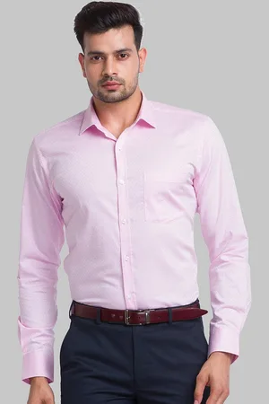 Park Avenue Men Pink Slim Fit Organic Cotton Formal Shirt