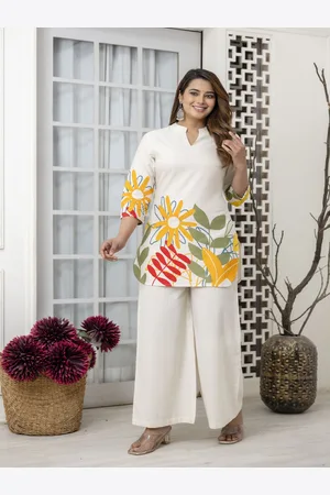 Kalini Floral Printed Pure Cotton Top & Trousers